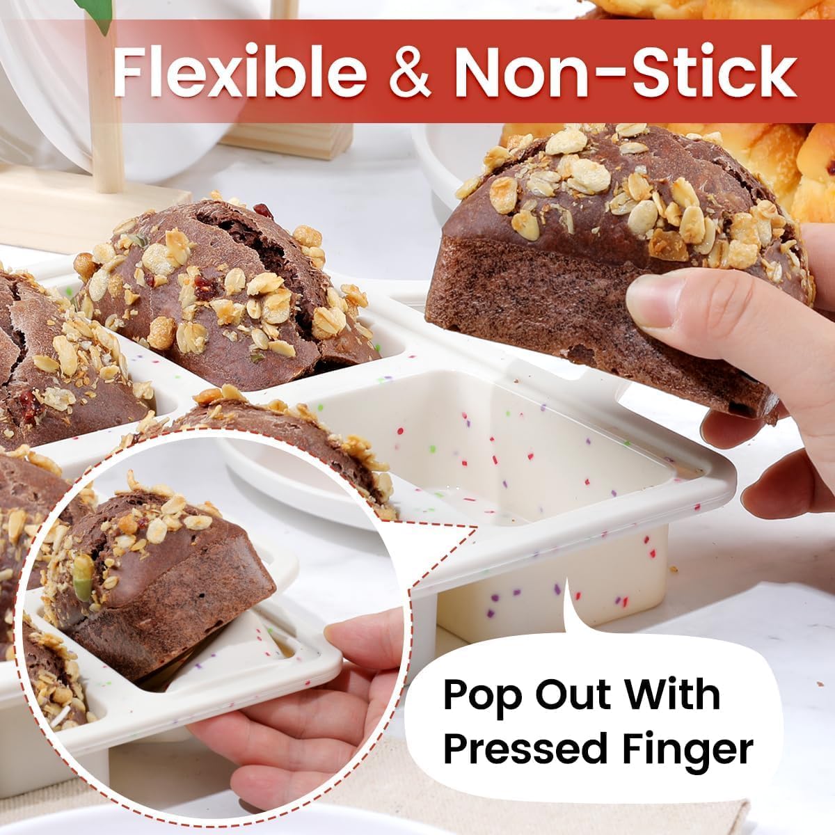 CAKETIME molde mini-pan banana, panecillos y brownies en porciones ideales