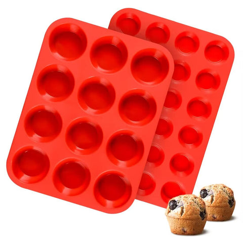 CAKETIME molde silicona magdalena 12 cupos facilita desmolde limpio y rápido