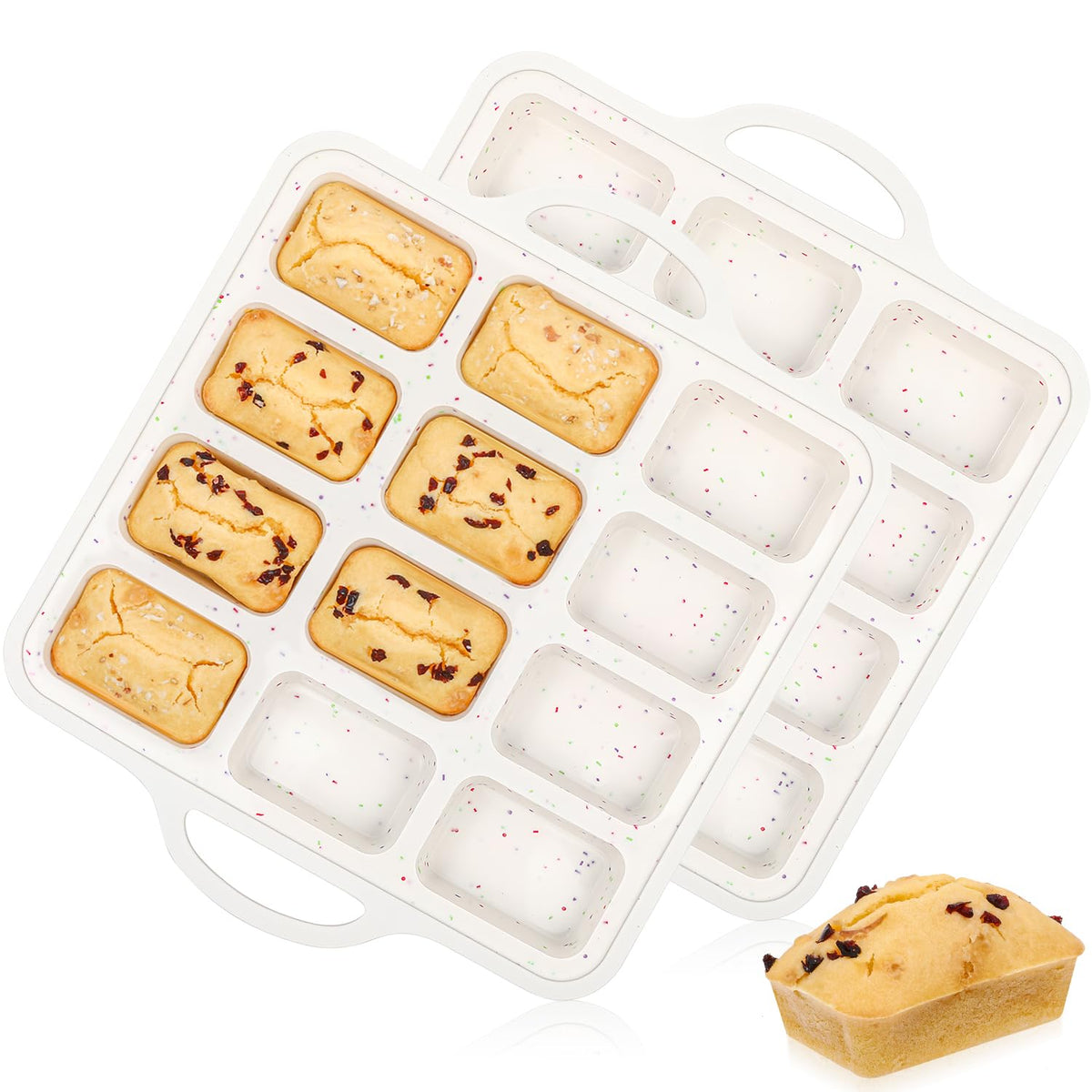 CAKETIME molde silicona mini-pan con marco metálico, rigidez para hornear