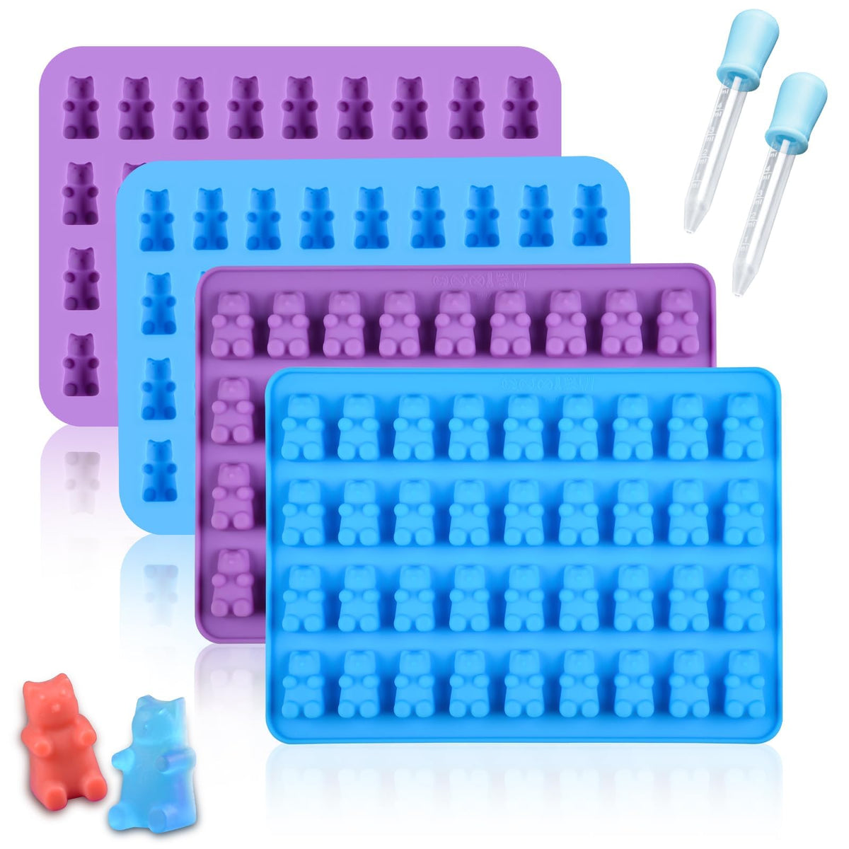 CAKETIME moldes osos gominola 2 ml: gomitas uniformes para meriendas divertidas