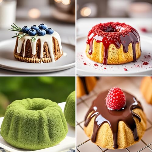 CAKETIME molde mini Bundt silicona alimentaria libre de BPA.