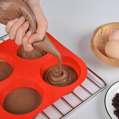 CAKETIME molde para cupcakes jumbo rojo, perfecto para repostería diaria