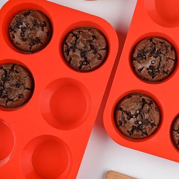 CAKETIME molde de silicona rojo, diseño resistente y fácil de usar