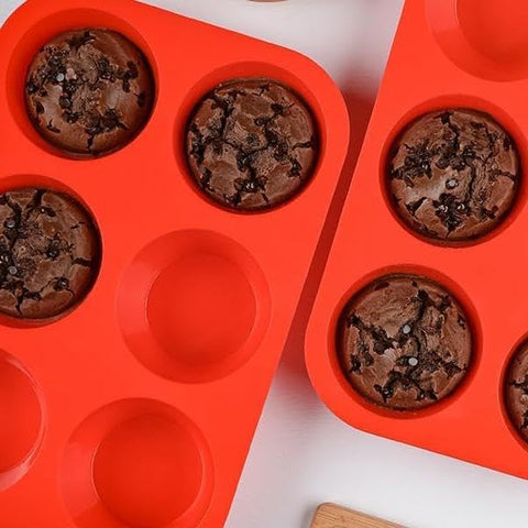 CAKETIME molde de silicona rojo, diseño resistente y fácil de usar