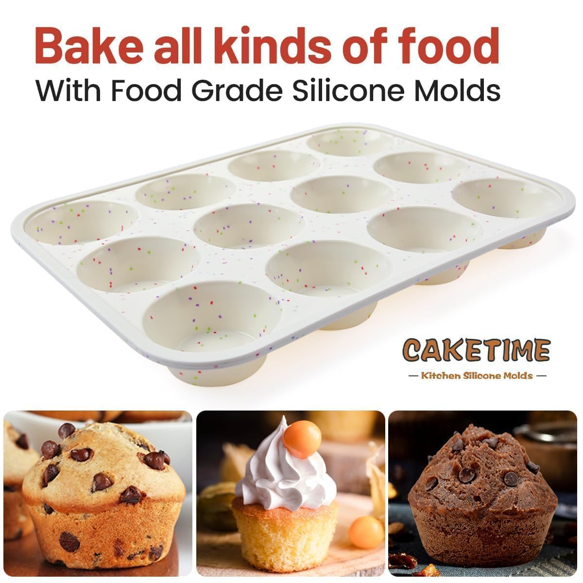 CAKETIME superficie antiadherente facilita desmolde sin esfuerzo y limpieza rápida.