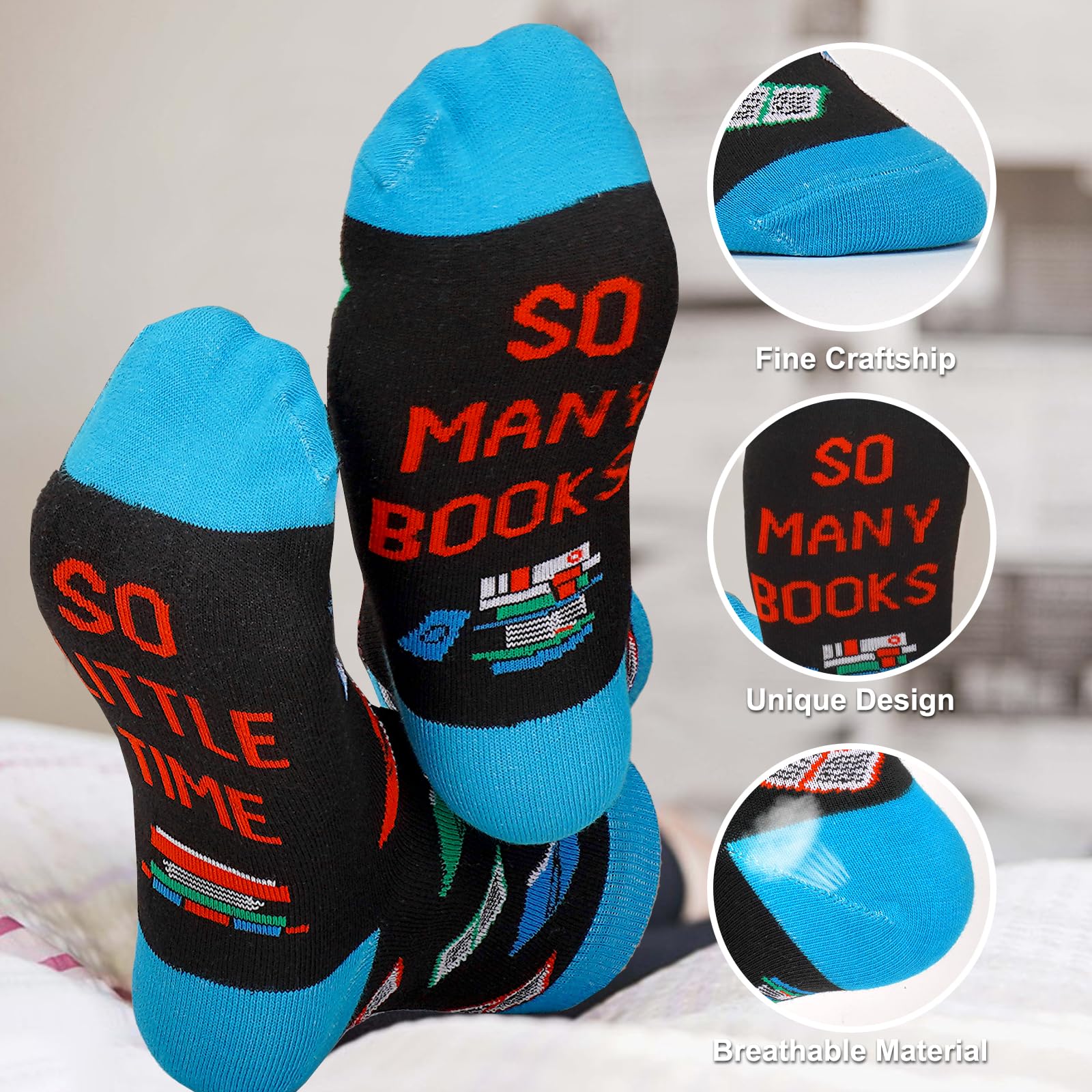 CAKKA calcetines libro: confortables y transpirables para lecturas largas