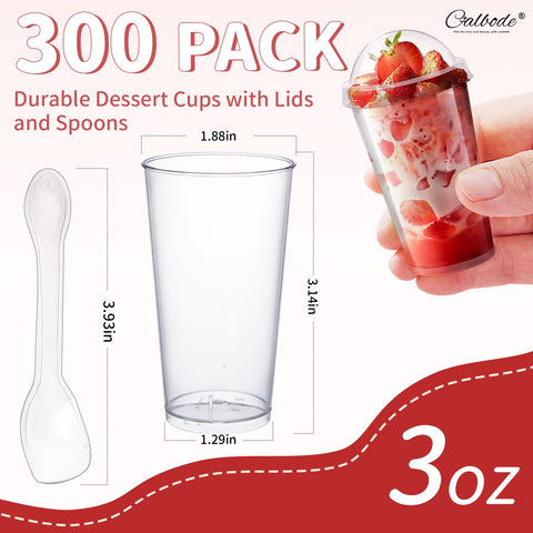 Vaso CALBODE postre transparente, muestra capas y texturas del postre