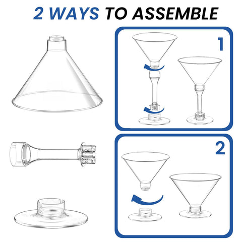 Vasos CALBODE cóctel plástico transparentes para ver el contenido.