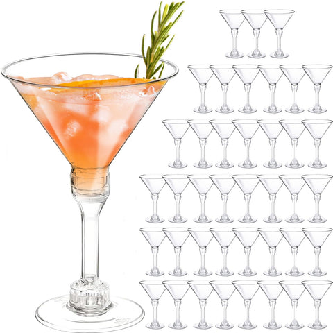 Vasos CALBODE martini de plástico 5 onzas, transparentes, ideales para fiestas.