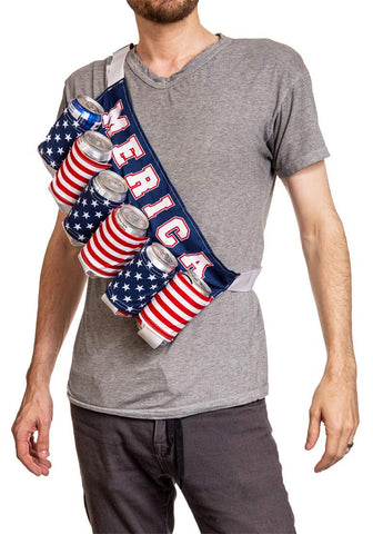 Calhoun cinturón portabebidas Merica, ideal para camping y fiestas deportivas.