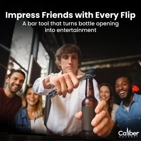Caliber Gourmet abrelatas cuchillo mariposa bar uso: accesorio de barra versátil
