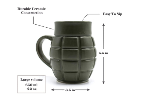 Caliber Gourmet Taza de 400 ml, práctica para casa o camping.