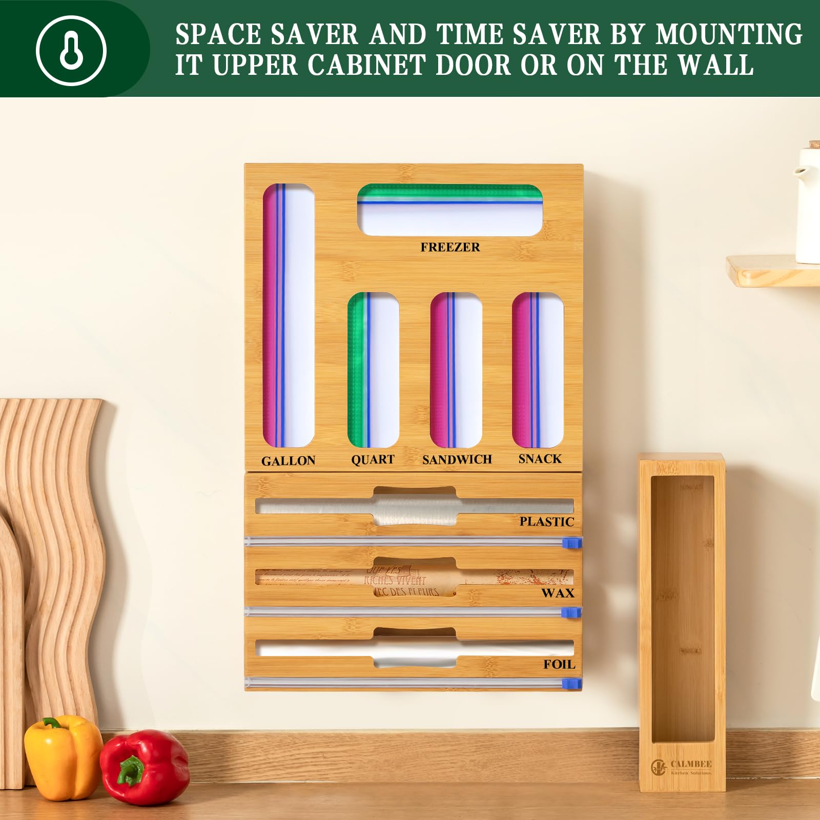Calmbee 9 en 1 dimensiones-precisas, encaja en gavetas pequeñas