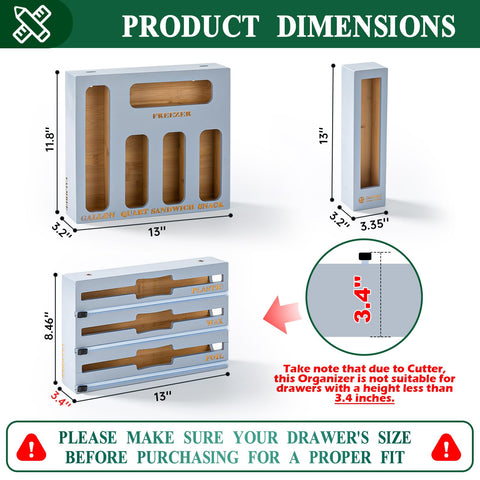 Calmbee dispensador de papel aluminio y envoltura de 12 pulgadas para uso rápido.
