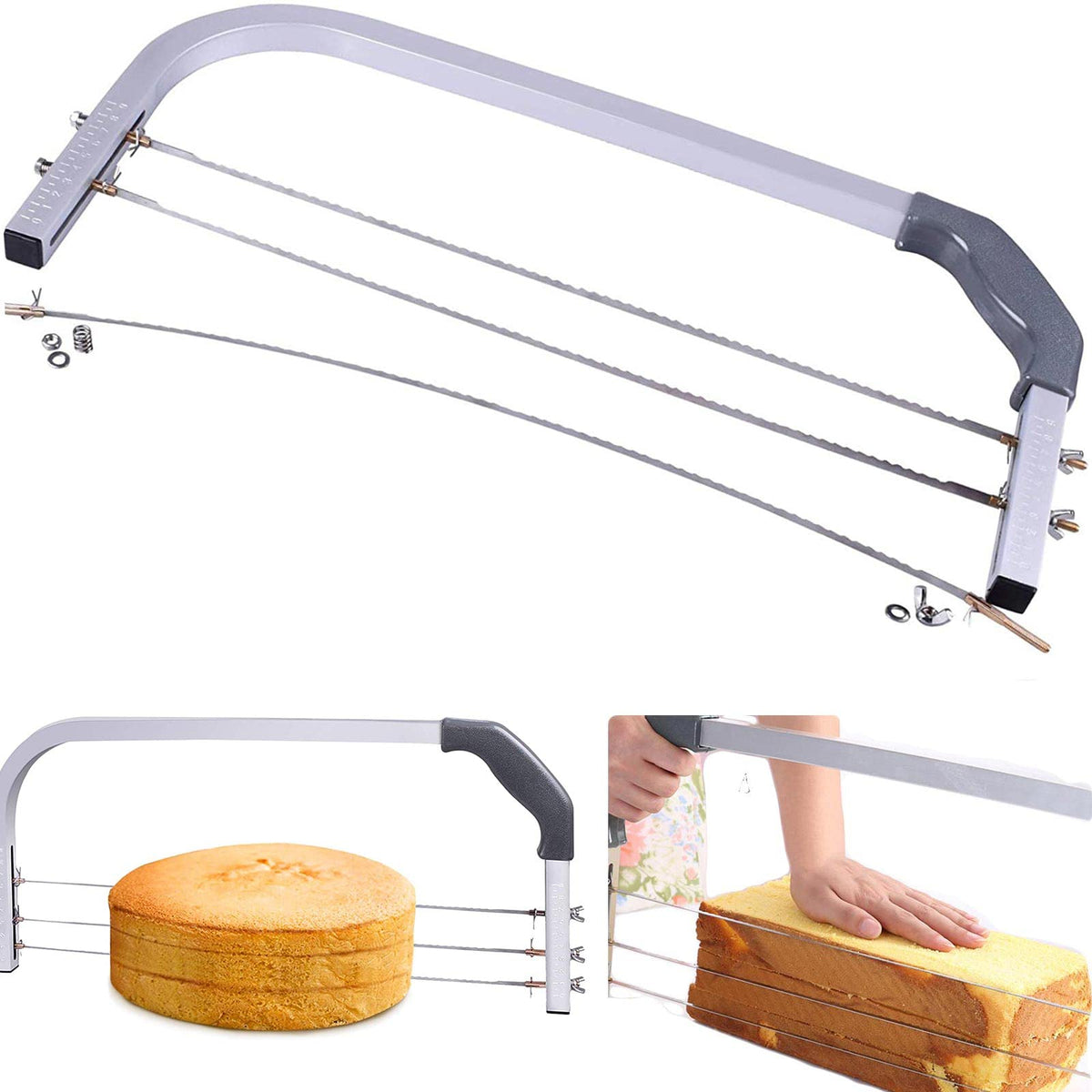 Cortador CALOPET profesional con 4 capas para cortes uniformes en tartas