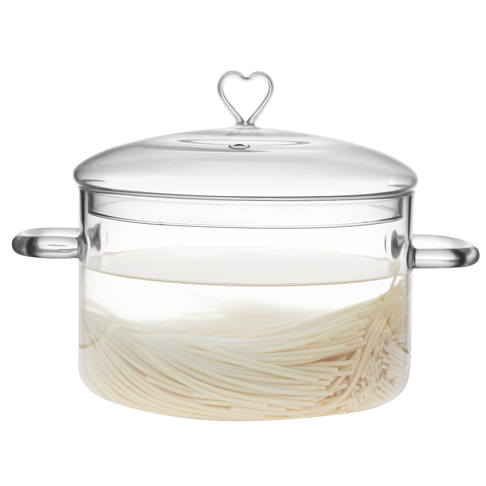 Olla de vidrio CALORCRISTO 3 L con tapa, ideal para hervir agua
