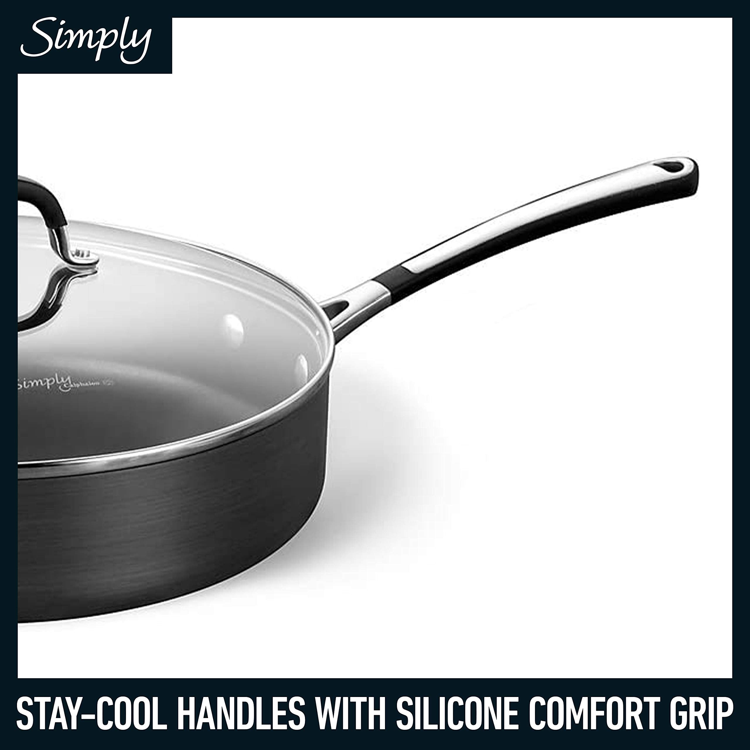 Calphalon olla 2 qt con tapa antiadherente, hervir y reducir con facilidad.