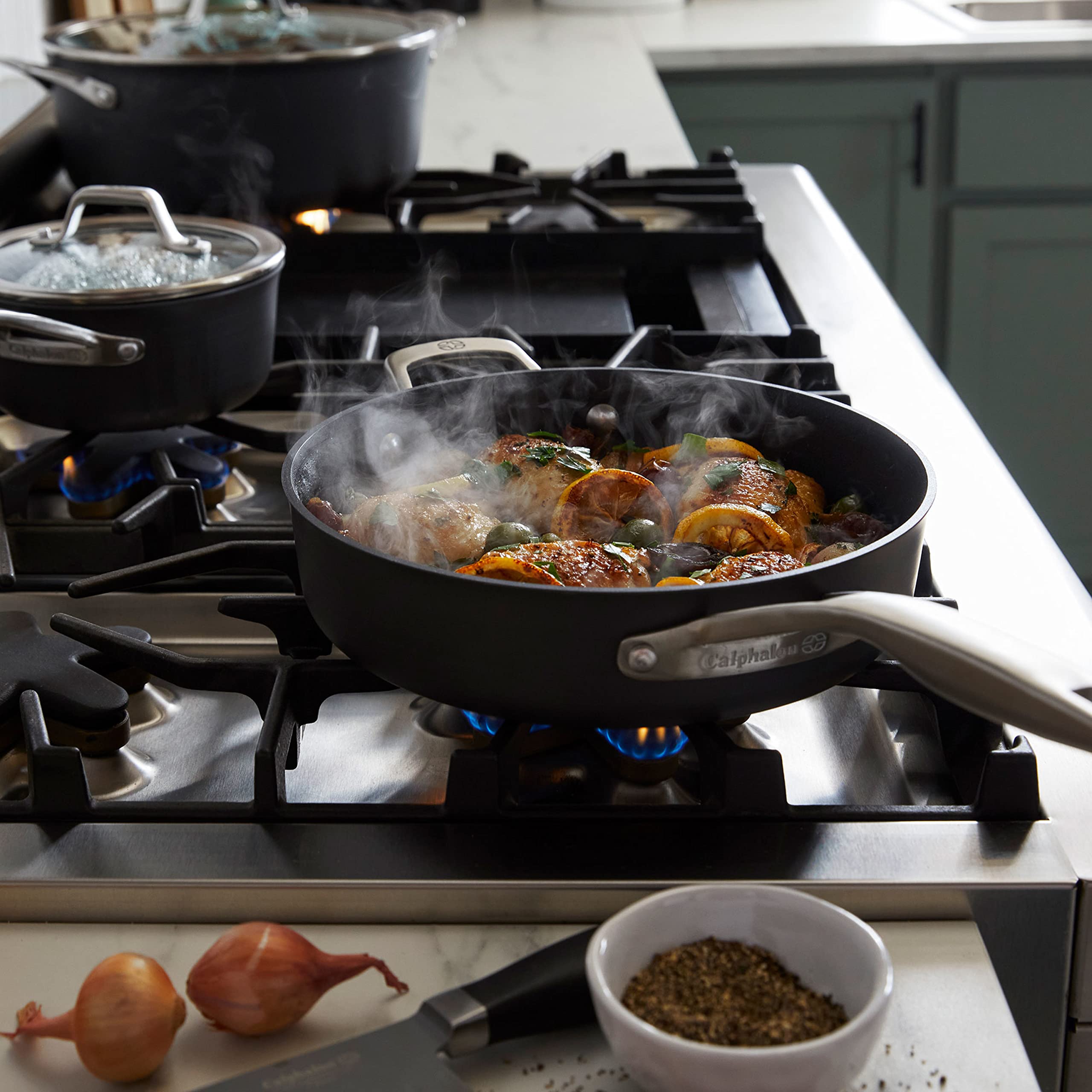 Calphalon Premier: juego completo de 11 piezas para la cocina diaria.