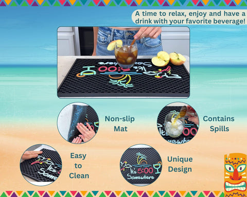 CALUVAR decoración fiesta aloha tiki, ideal para ambientar eventos tropicales.