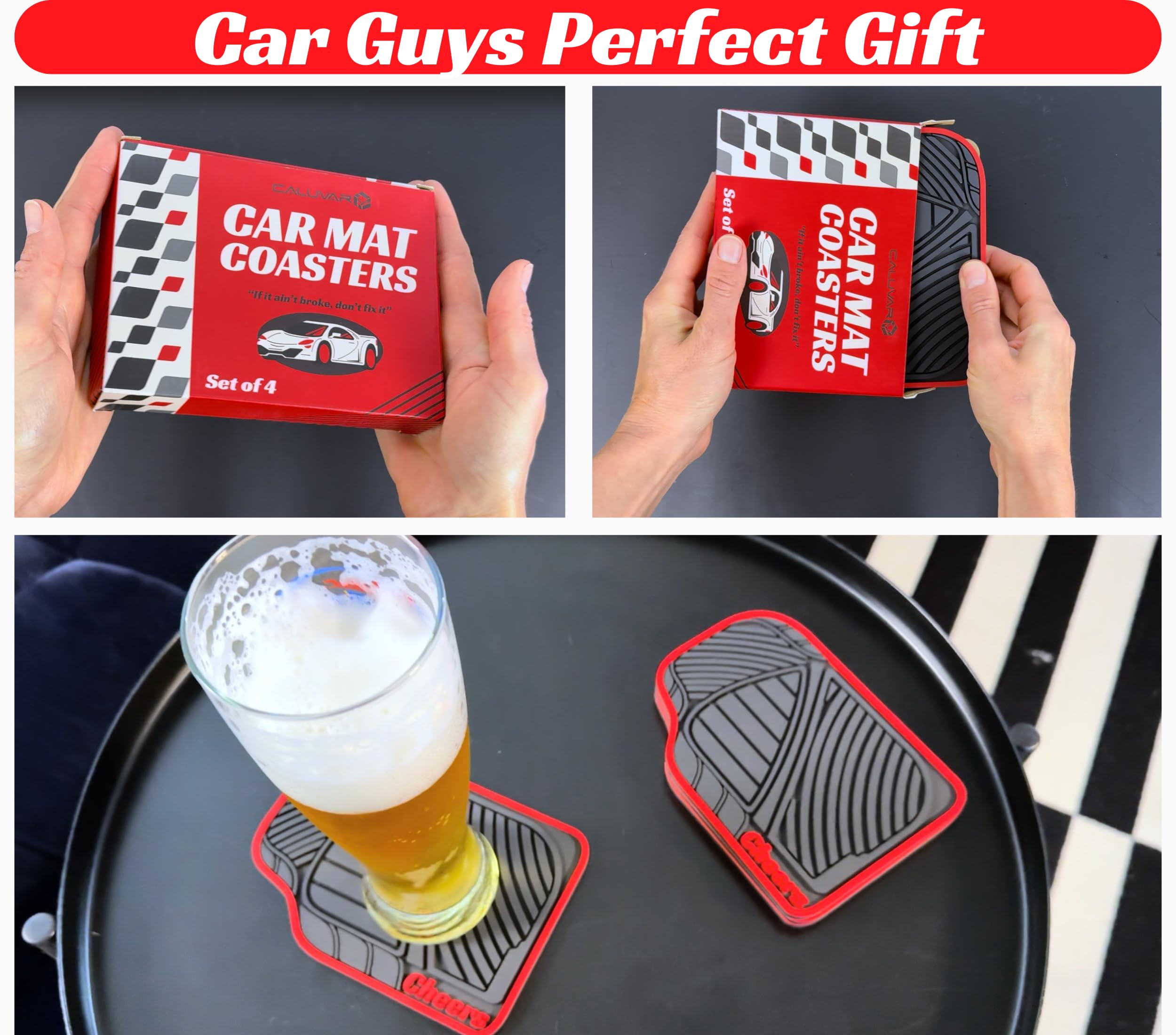 CALUVAR coaster de silicona anti manchas, duradero para bebidas y café