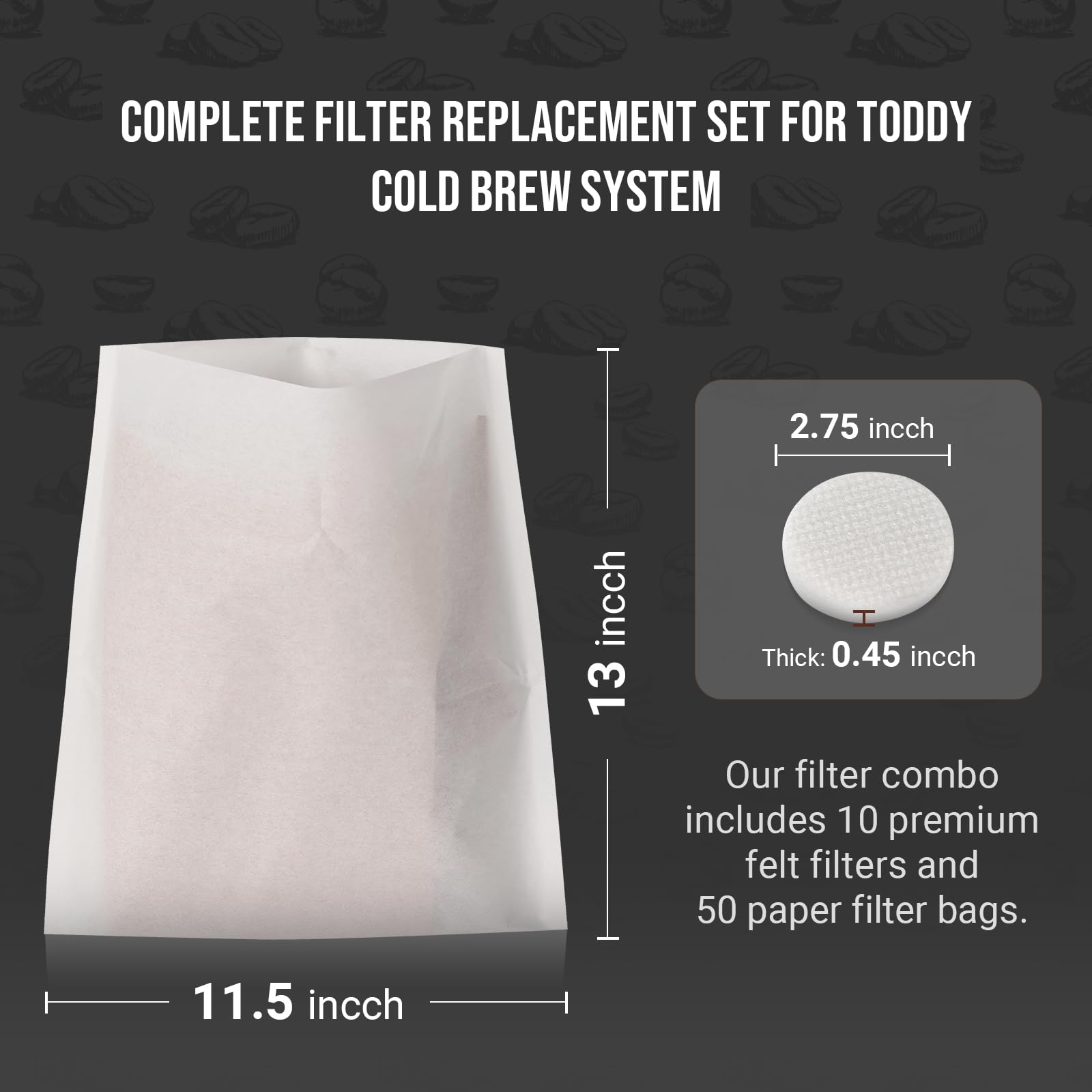 Calvana bolsas de filtro de papel para Toddy: extracción más limpia