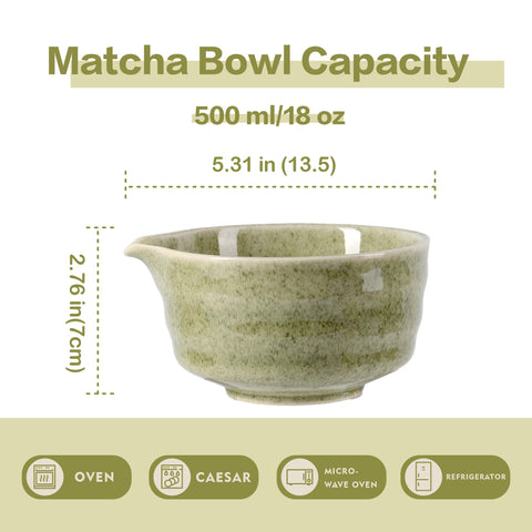 CAMATET tazón matcha para mezclar y batir con textura suave.