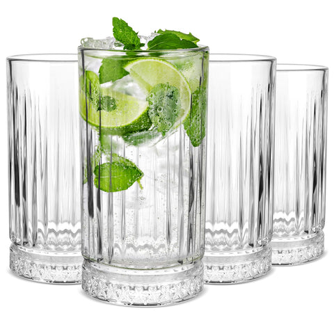 Cambareign vasos altos de 16 onzas, ideales para cócteles en casa.
