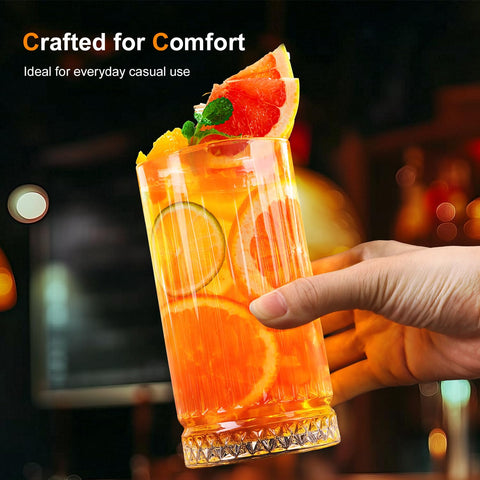 Cambareign cristal sin plomo, vaso alto para bebidas diarias.