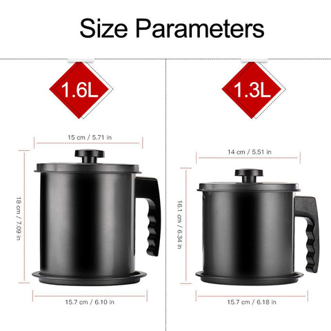 Contenedor grasa Cambom 1.6L, gran capacidad para reutilizar aceite.