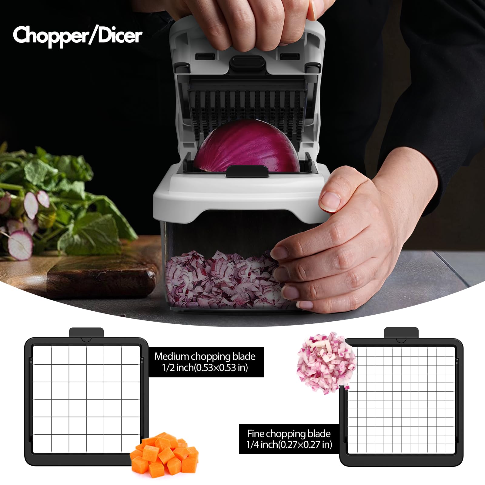 Cambom cuchillas para rallar, ideal para texturas en ensaladas.