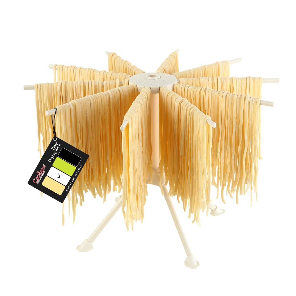 Cambom secador de pasta plegable con 10 barras para secar espaguetis.