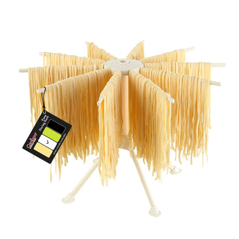Cambom secador de pasta plegable con 10 barras para secar espaguetis.