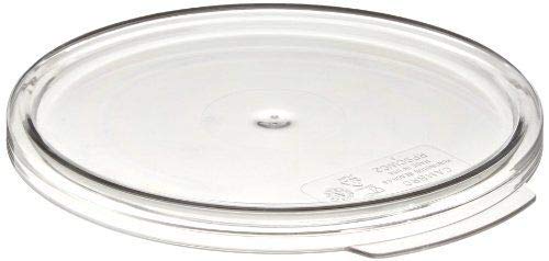 Cambro Camwear tapa redonda transparente, ajuste sencillo para uso diario.