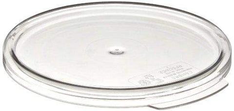 Cambro Camwear tapa redonda transparente, ajuste sencillo para uso diario.