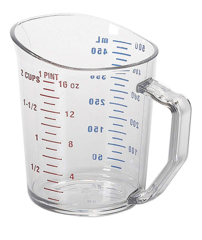 Cambro Camwear taza medidora 1 pinta, transparente, para medidas precisas en la cocina.