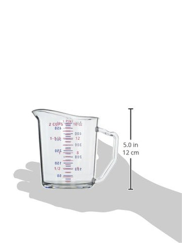 Cambro Camwear copa medidora transparente, ideal para recetas y dosificaciones.