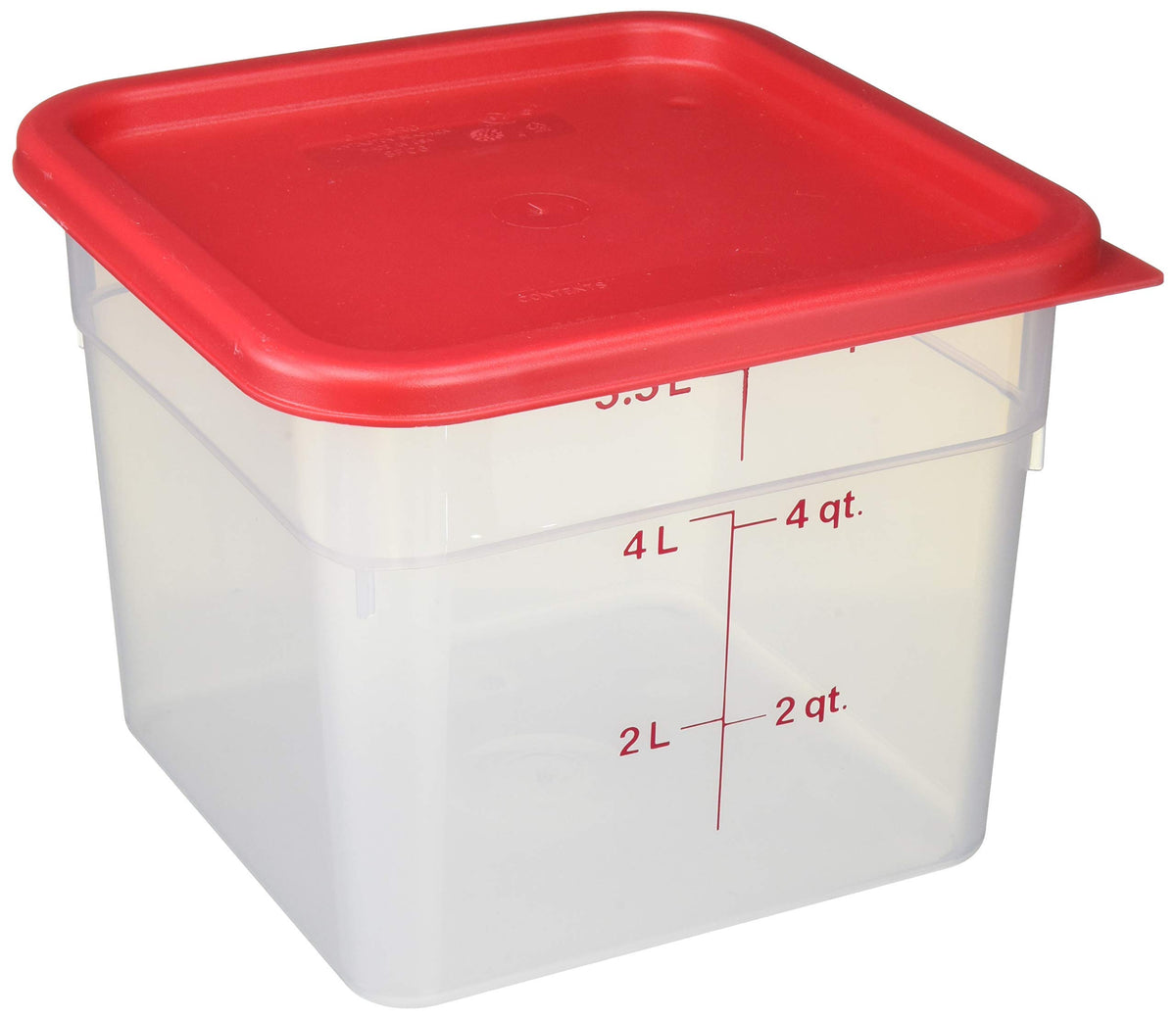 Cambro contenedor de alimentos traslúcido 6 qt con tapa facilita identificar contenido