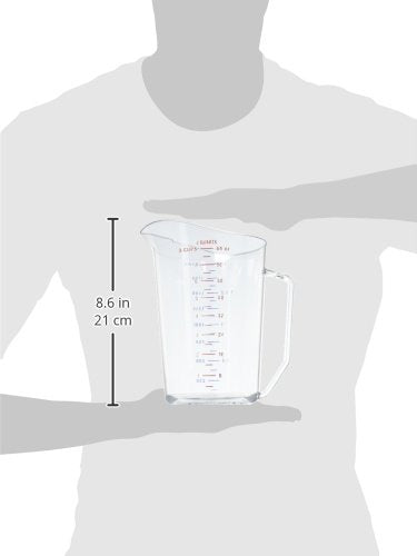 Copa ergonómica Cambro para medir líquidos con precisión en cocina.