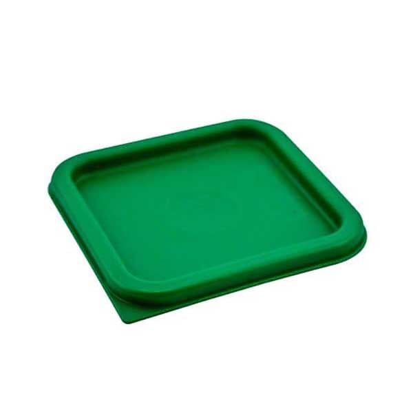 Tapas cuadradas de Cambro para contenedores 2 y 4 qt, sellado seguro y almacenamiento ordenado.