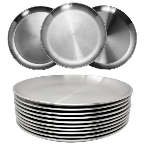 CAMBUY platos acero inoxidable 9 pulgadas para uso diario en cocina