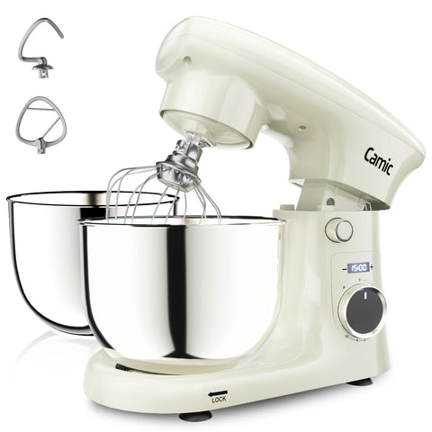 Camic batidora con dos boles de 4,2 qt y 5,3 qt para diversas mezclas.