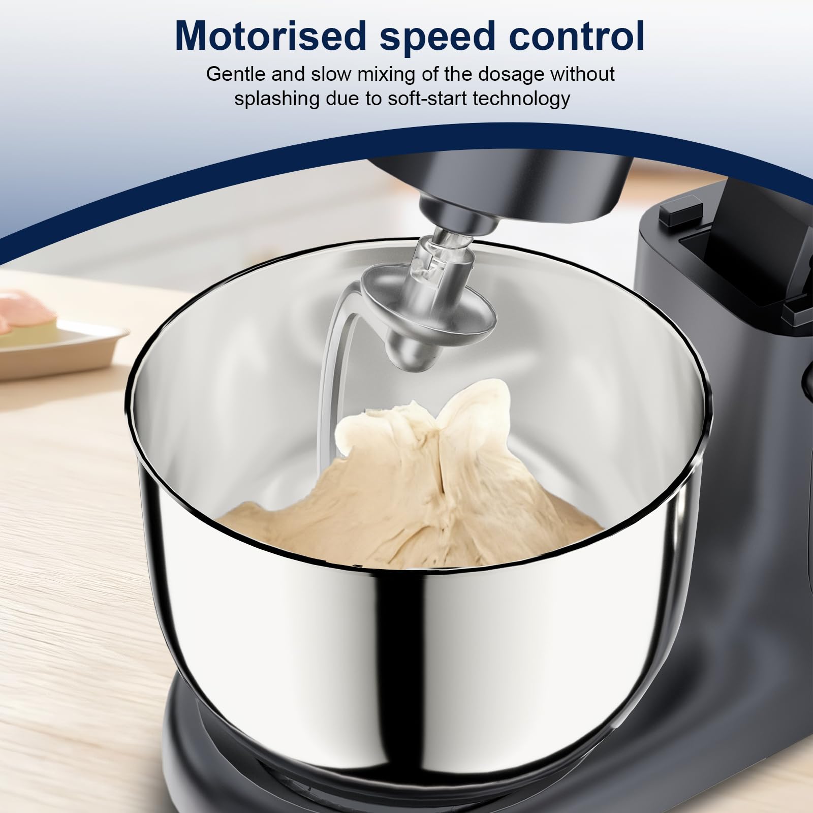 Camic Motor de cobre potente para mezclas suaves y consistentes.