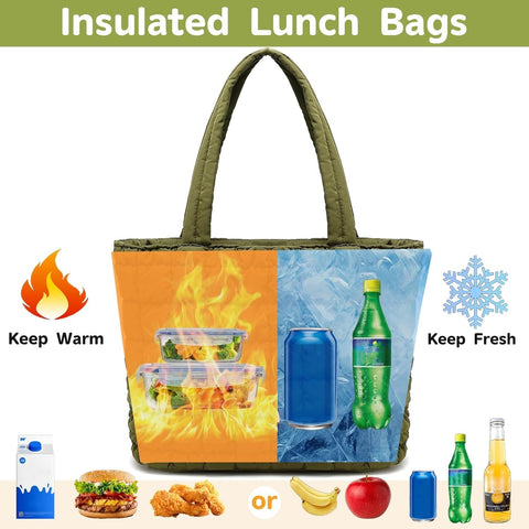CAMTOP bolsa almuerzo con asa suave, fácil de transportar.