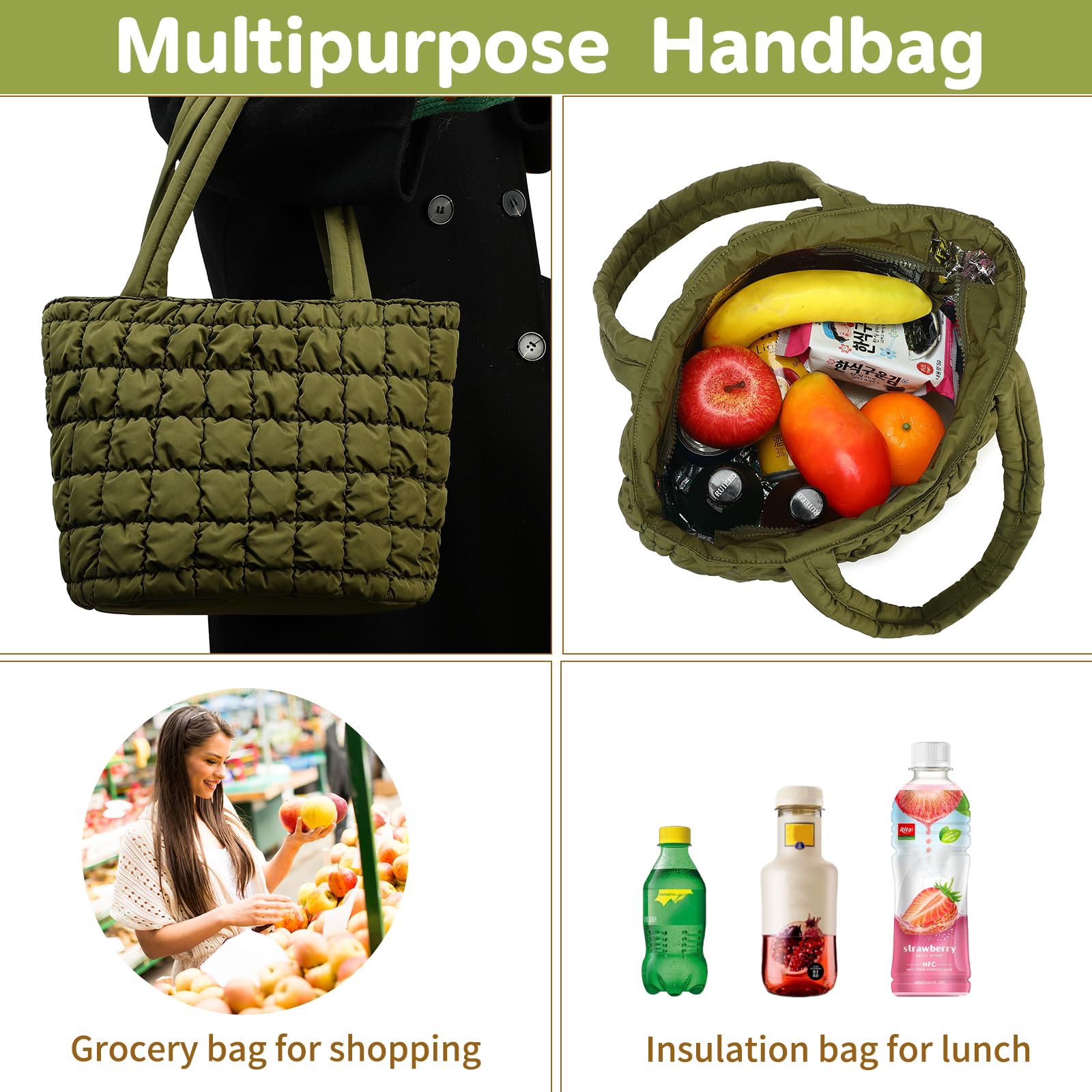 CAMTOP bolsa almuerzo versátil para trabajo, picnic y viaje.