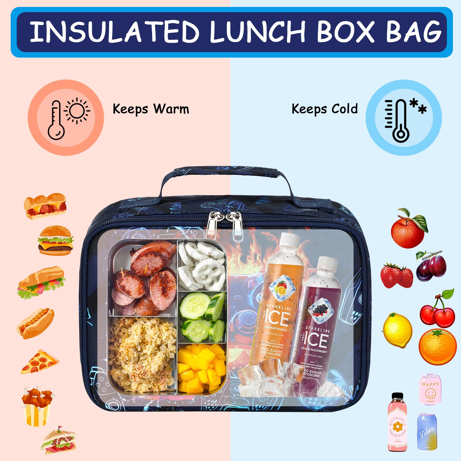 CAMTOP lonchera infantil espacio principal para comidas.