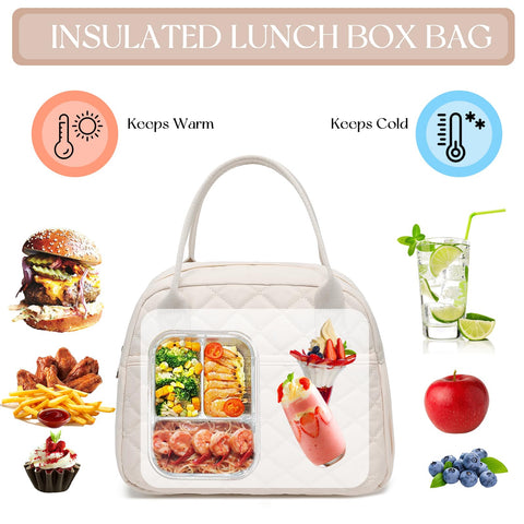 CAMTOP Bolsa de almuerzo, bolsillo lateral para botella de agua