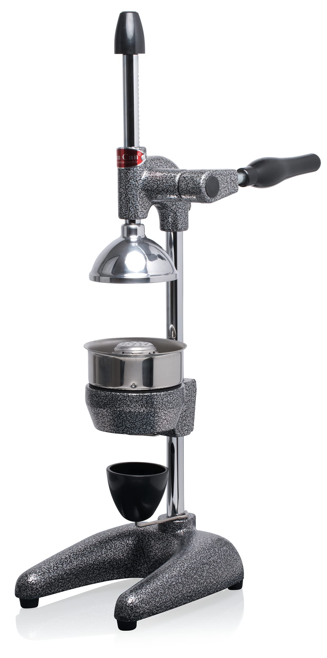 Can-Can prensa citricos: acero inoxidable en contacto con frutas mejora higiene