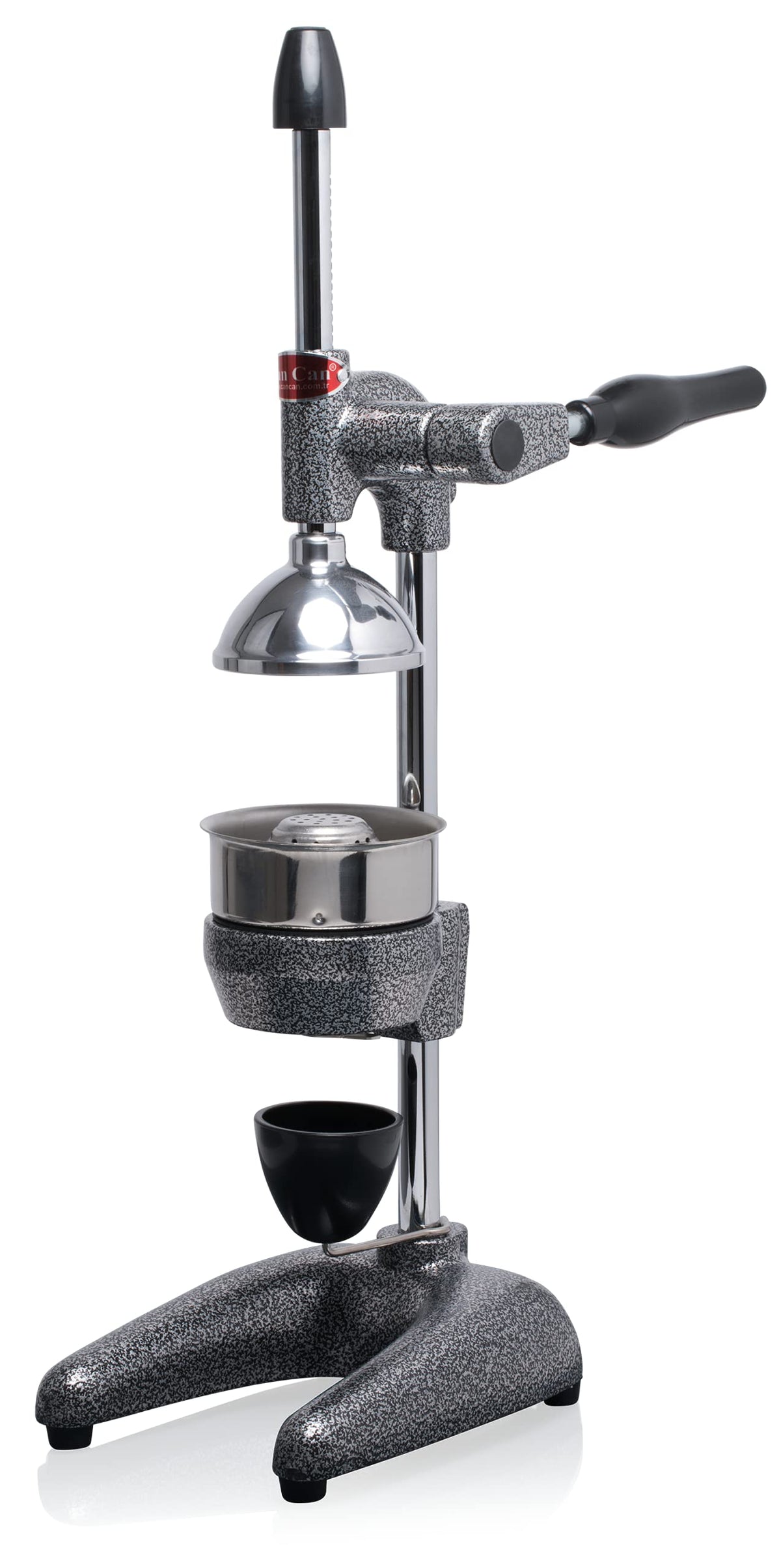 Can-Can prensa citricos: acero inoxidable en contacto con frutas mejora higiene