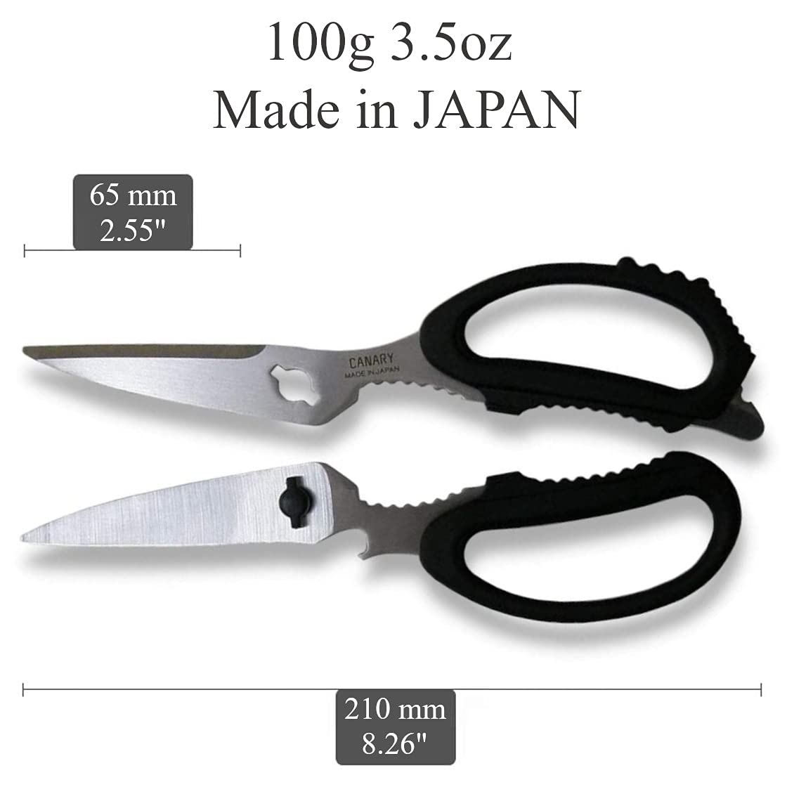 CANARY tijeras de cocina japonesas 8.2 pulgadas, hojas desmontables para desinfección rápida.