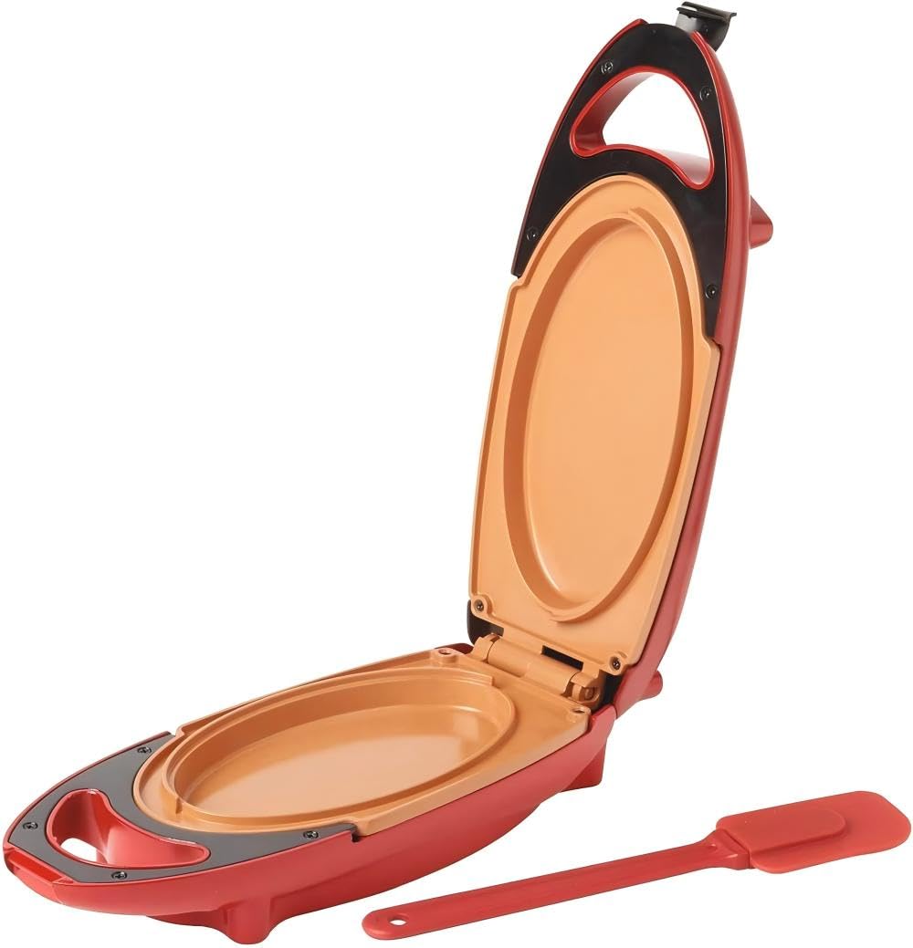 Candora Red Copper: sartén eléctrica frente, ideal para cocción rápida en casa.